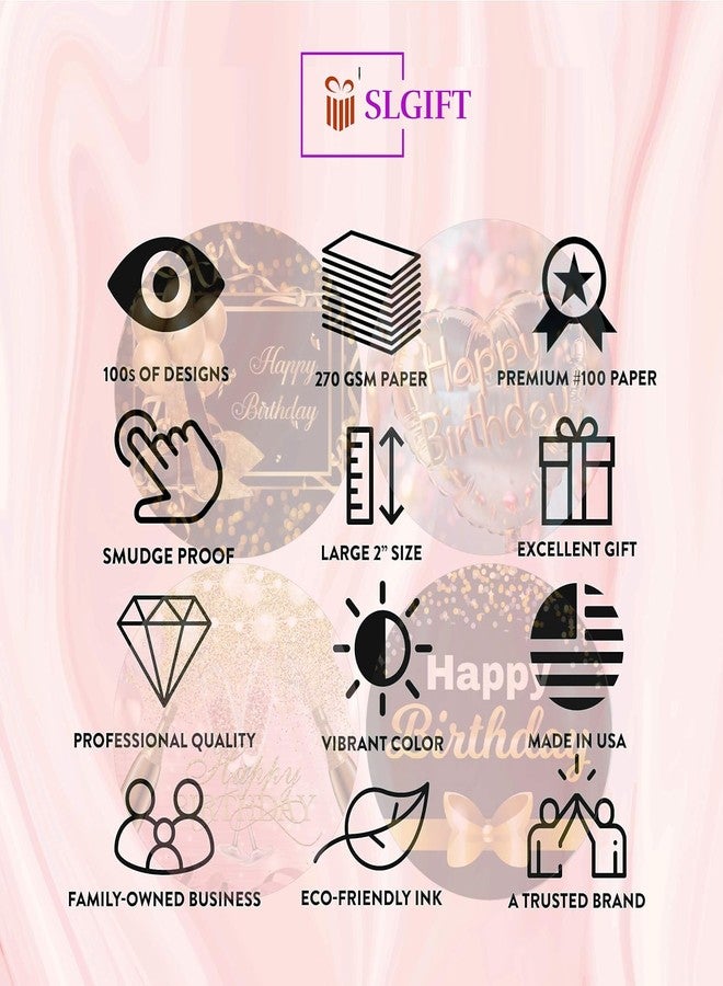 SLGIFT ملصقات فينيل بتصميم عيد ميلاد سعيد من SLGIFT، ملصقات فينيل ذاتية اللصق، 40 قطعة، ملصقات دائرية 2 × 2 بوصة، 4 تصاميم فريدة، R187 - Image 5
